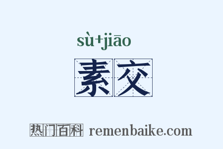 素交是什么意思的图片